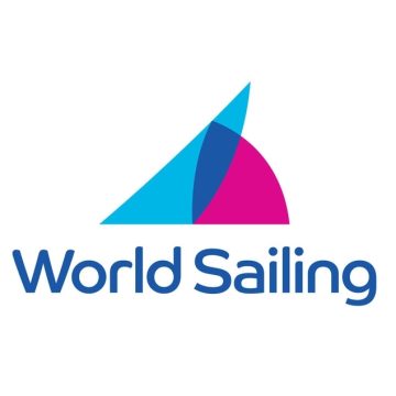 Ein Logo mit einem stilisierten Segelboot und dem Text "World Sailing" darunter.