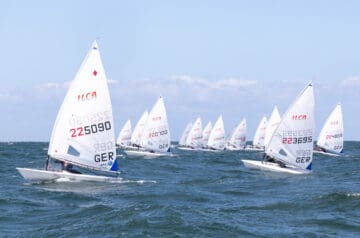 Start der ILCA 6 zu ihrem vierten Rennen